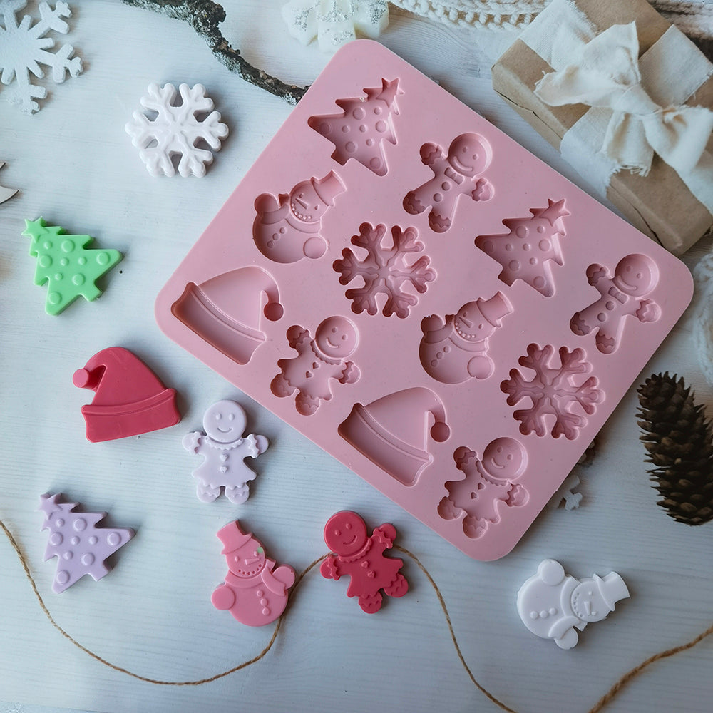 6 Cavity Christmas Shapes (Silicone Mold)