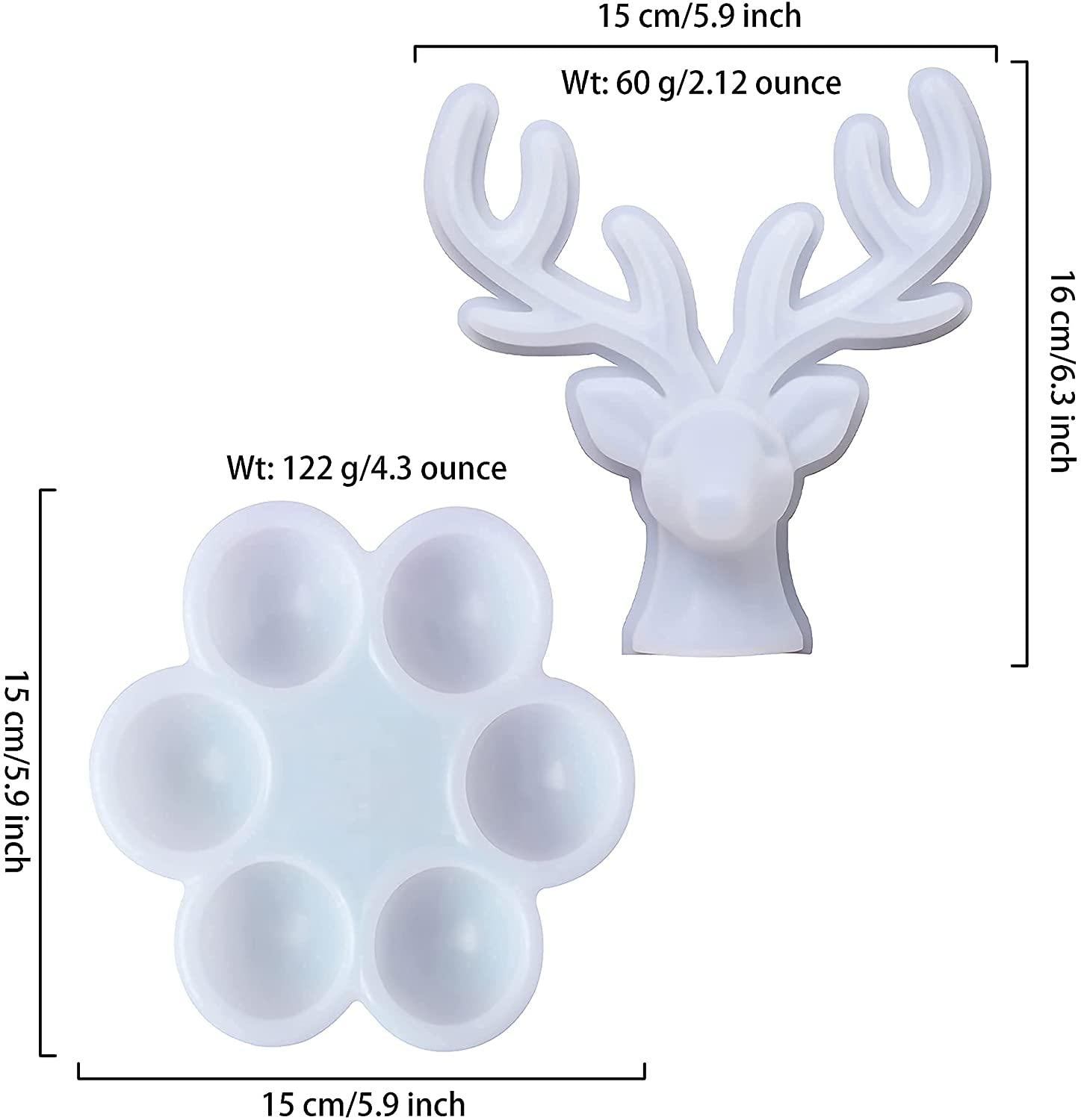 Silicone Resin Molds, Fixm Deer Horn Mold with Jewelry Organizers