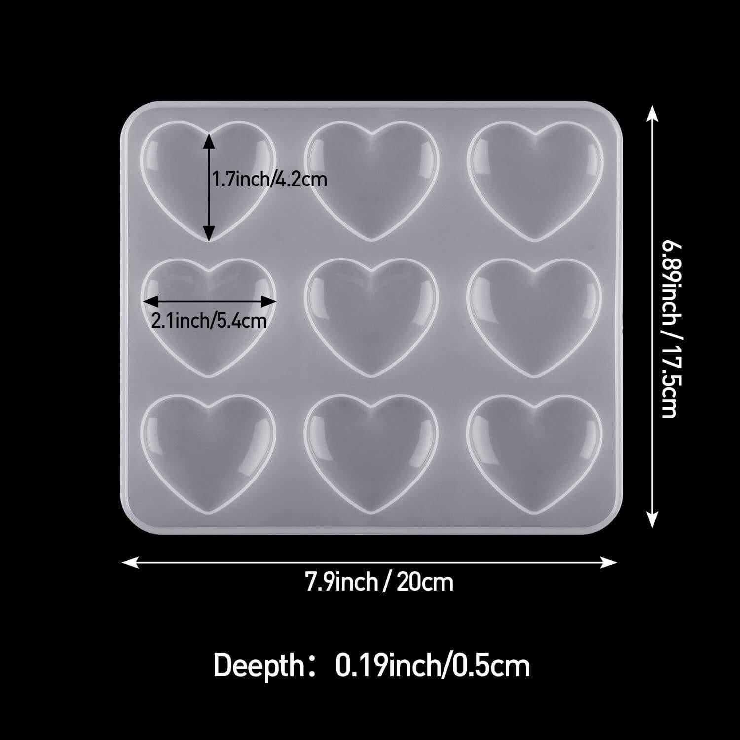 Heart Shape Silicone Molds For DIY Key Ring Epoxy Resin Mold Craft Keychain