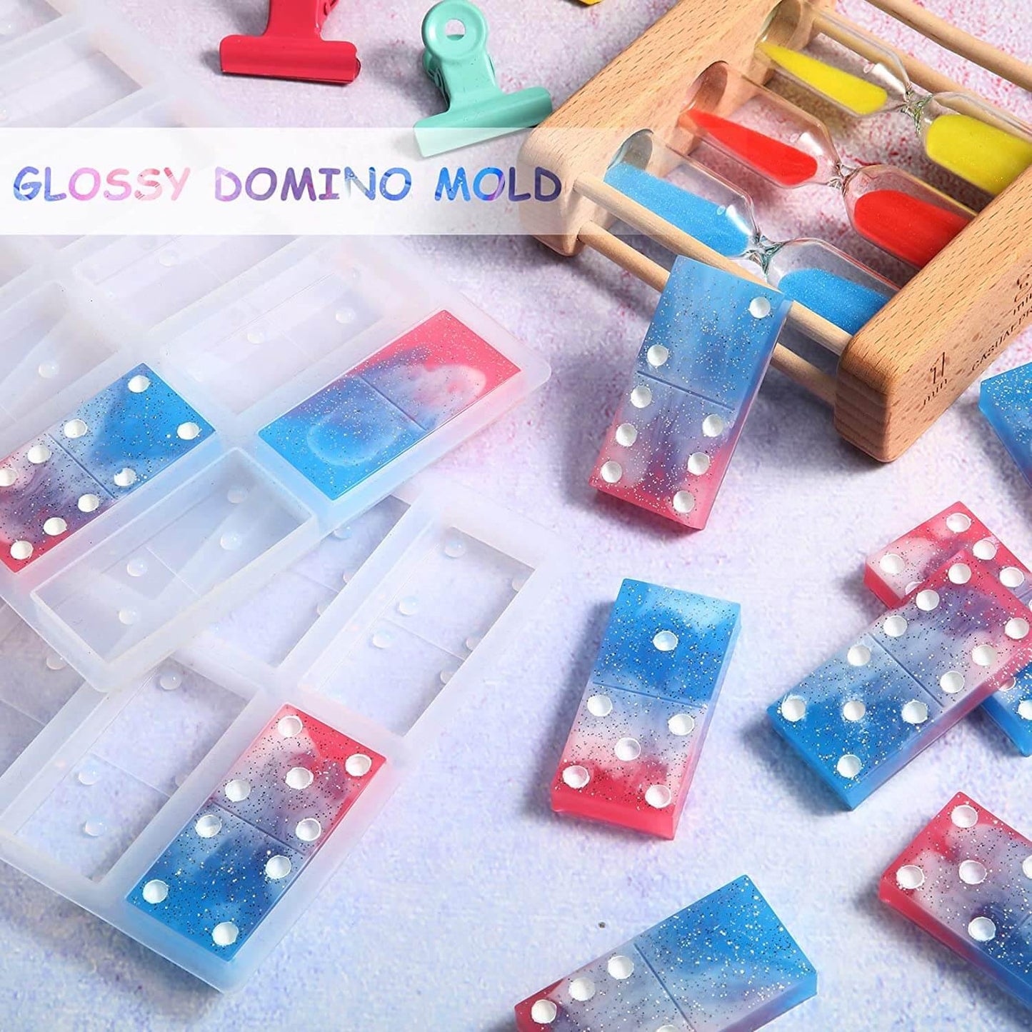 Domino Molds for Resin Casting, Resin Dominoes Molds Set with Craft Storage  Resin Tray Molds, Dot Domino Molds, Acrylic Paints and Paintbrushes for DIY  Resin Domino Games, Instructions Included price in Saudi