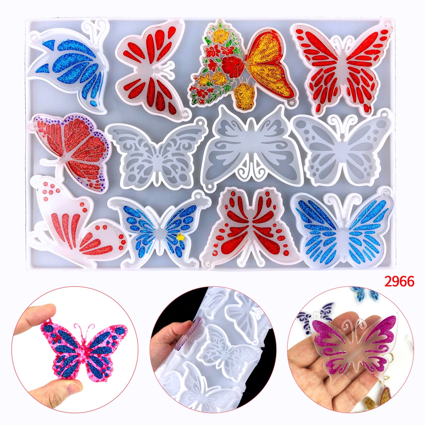 Butterfly Keychain Pendant Decoration Resin Mold