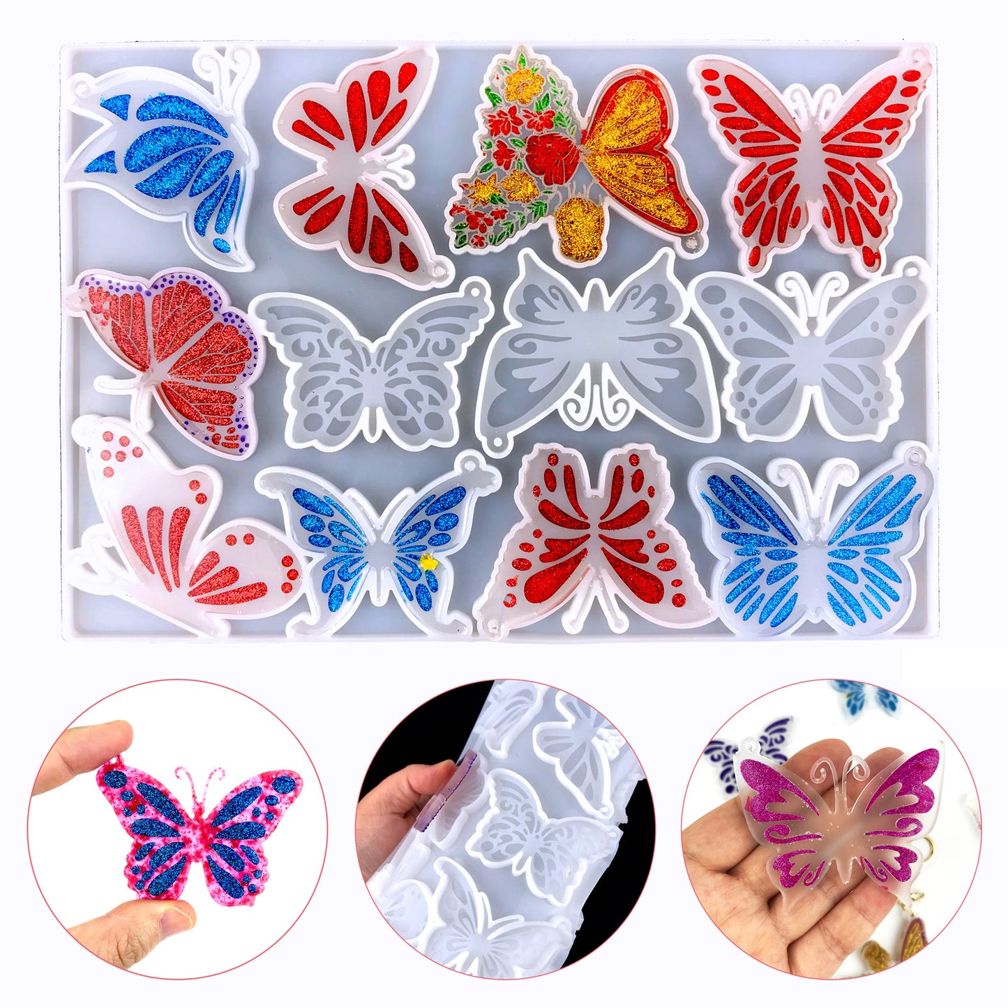 Butterfly Resin Coaster Molds Coaster Molds Epoxy Resin Butterfly