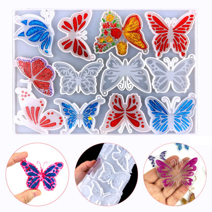 EPOXY RESIN ART, BUTTERFLY, CRUSHED GLASS, RESIN ART, JEWELRY ART, GLASS ON  GLASS, ART RESIN 