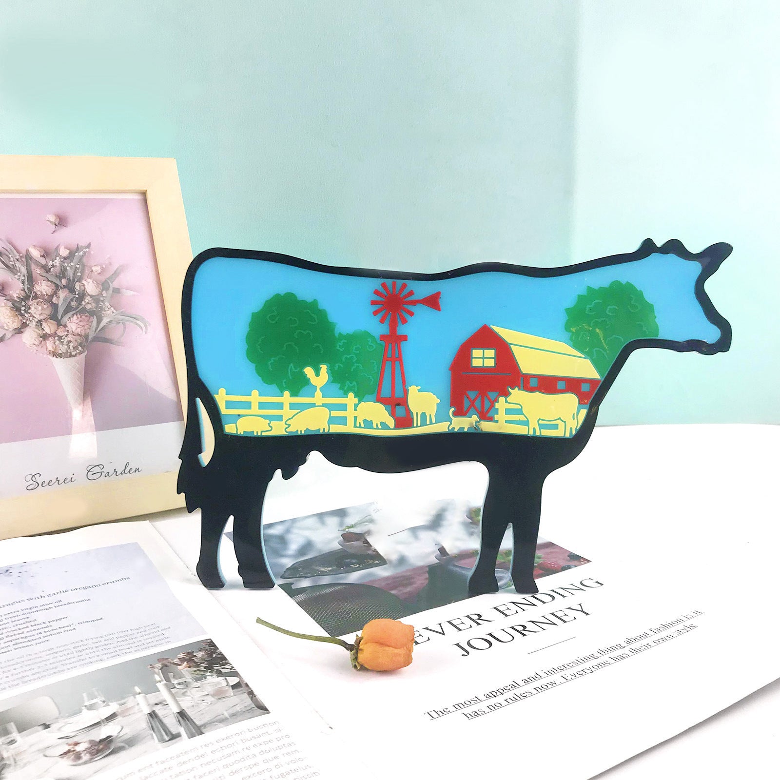 Cow Pig Chicken Ornaments Desktop Decoration Garden Ornaments Resin Mo –  IntoResin