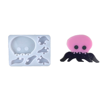 Dinosaur Penguin Octopus Shape Building Block Puzzle Resin Mold