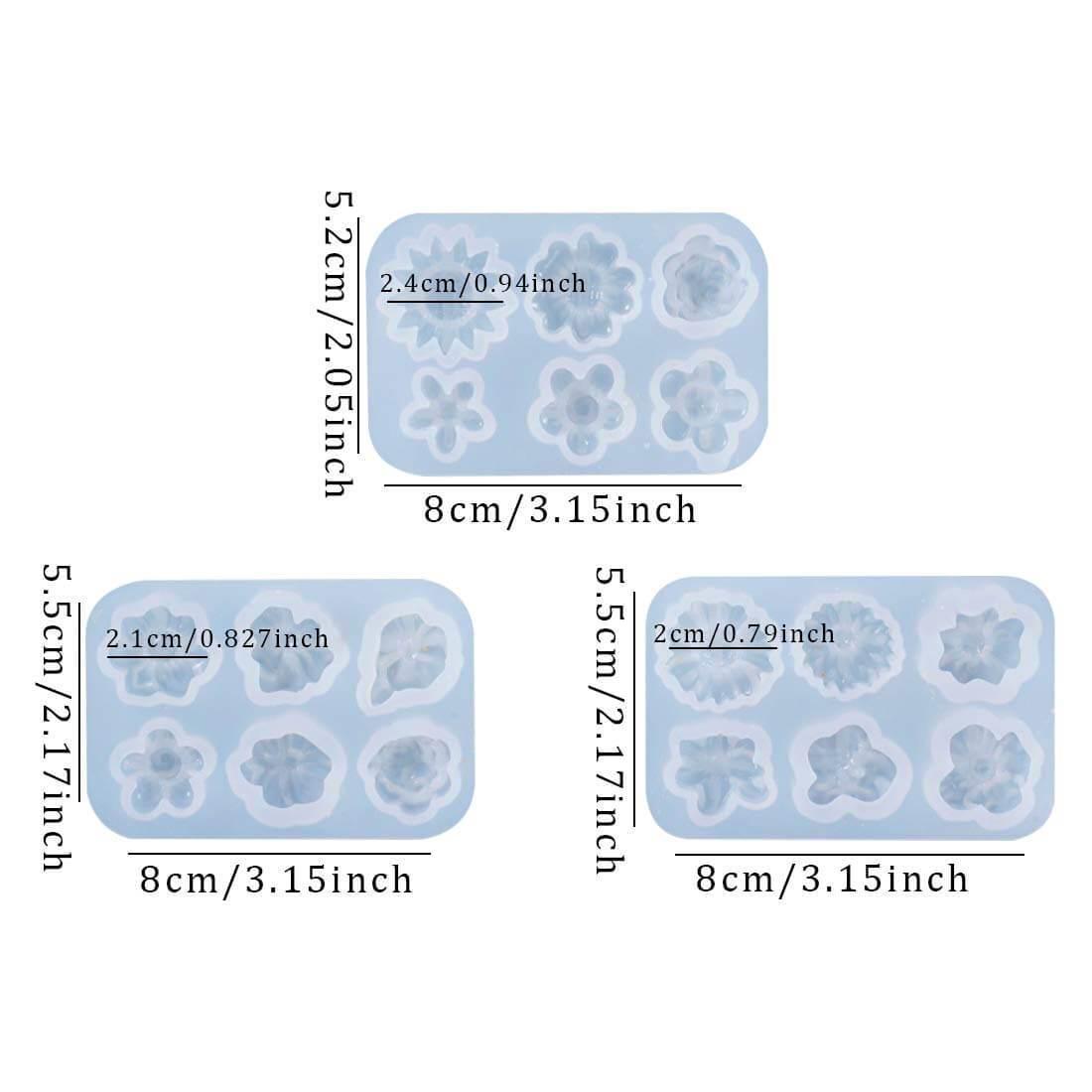 3PCs Resin Jewelry Molds for Resin Pendants, Keychains, Earrings – IntoResin